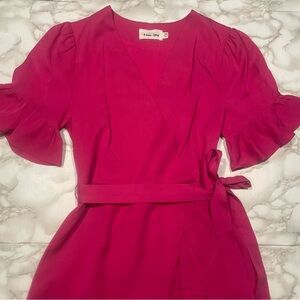 Line + Dot Cherie Dress in Fuchsia